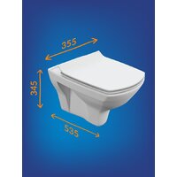 Cersanit Carina New Clean On с инстал. Link Pro (с кнопкой Twins 63534 черный/золото) Image #9