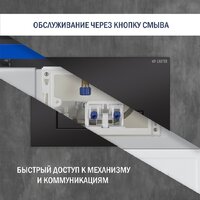 Lauter с инсталляцией Sulzdorf с микролифтом и кнопкой смыва 219704HD (белый/черный) Image #17