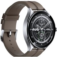 Xiaomi Watch 2 Pro LTE (серебристый, с коричневым кожаным ремешком, международная версия) Image #3