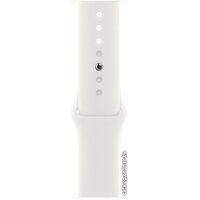 Apple Watch SE 2 44 мм (алюминиевый корпус, серебристый/белый, спортивный силиконовый ремешок S/M) Image #3