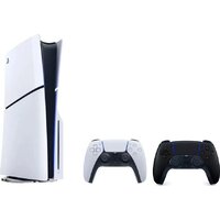 Sony PlayStation 5 Slim (2 геймпада, белый/черный)