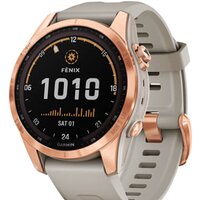 Garmin Fenix 7S Solar (розовое золото/песочный)