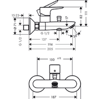 Hansgrohe Talis E 71740340 (черный хром) Image #2