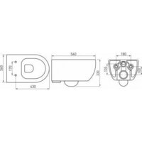 Berges Wasserhaus Ego XL Rimless 083211 (с сиденьем) Image #6