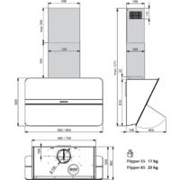 Falmec Flipper Design 55 800 м3/ч (белый) Image #7