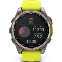 Garmin Fenix 8 Solar, Sapphire 47мм (титановый серый с желтым ремешком) Image #8