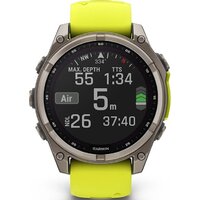 Garmin Fenix 8 Solar, Sapphire 47мм (титановый серый с желтым ремешком) Image #7