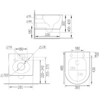 Roxen Antares в комплекте с инсталляцией Asten Readle Zentralmodul AR0601-185W с белой кнопкой Image #18