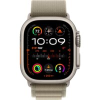 Apple Watch Ultra 2 LTE 49 мм (титановый корпус, титановый/оливковый, текстильный ремешок размера M) Image #2