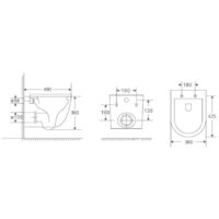 Berges Wasserhaus Okus Rimless 043396 (с сиденьем) Image #8