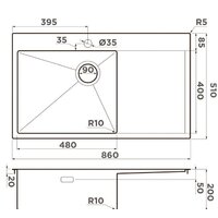 Omoikiri Akisame 86 Side LG-L 4997045 (светлое золото) Image #2