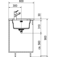 Franke Kubus 2 KNG 110-62 125.0512.515 (оникс) Image #4