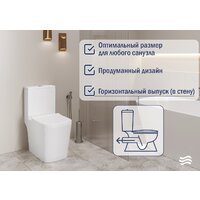 Lauter W09 P-TRAP с жестким сиденьем и микролифтом 21900002 (горизонтальный выпуск) Image #2
