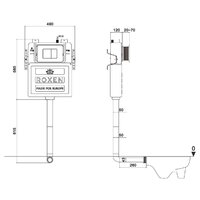 Roxen для приставного унитаза Attach с кнопкой смыва 968400 (сатин) Image #6