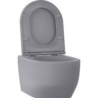 Wellsee Croquis RimFree 182614001 (чаша, пневмокрышка, матовый серый) Image #2