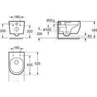 Wellsee Croquis RimFree 182614001 (чаша, пневмокрышка, матовый серый) Image #10