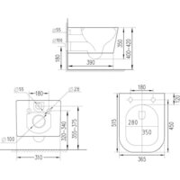 Roxen Boro в комплекте с инсталляцией StounFix Dual Fresh 6 в 1 540025 (кнопка: белый глянец) Image #18