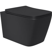 Lauter Magdeburg с жестким сиденьем Soft Close 21103EC (черный матовый, скрытое крепление) Image #9