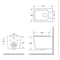 Lauter Magdeburg с жестким сиденьем Soft Close 21103EC (черный матовый, скрытое крепление) Image #10