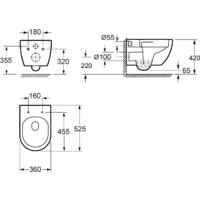 Wellsee Chalice Perfection RimFree 182610001 (чаша, пневмокрышка, матовый серый) Image #10