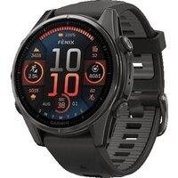 Garmin Fenix 8 Sapphire 43мм (титановый угольно-черный DLC, пепельно-серый ремешок) Image #1