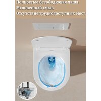 Roxen Simple Compact в комплекте с инсталляцией StounFix Dual Fresh 6 в 1 964407 (кнопка: белое стекло) Image #21