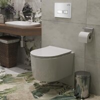 Roxen Simple Compact в комплекте с инсталляцией StounFix Dual Fresh 6 в 1 964407 (кнопка: белое стекло) Image #10