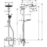 Hansgrohe Crometta S 240 1jet Showerpipe [27267000] Image #2
