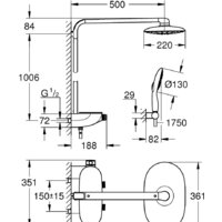 Grohe Rainshower System SmartControl 360 Mono 26361LS0 (белый/хром) Image #2