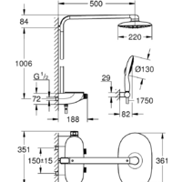 Grohe Rainshower System SmartControl 360 Mono 26361LS0 (белый/хром) Image #2