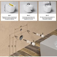 Wellsee Pure BY Wellsee RimFree 182605001 (чаша, пневмокрышка, матовый серый) Image #7
