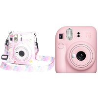 Fujifilm Instax Mini 12 (розовый) + розовый чехол Sundays с ремнем