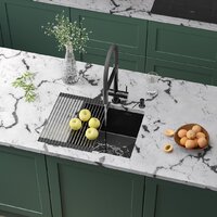 Roxen Uno 560210-44B (440*440) PVD графит под столешницу (с ролл-матом и дозатором) Image #1