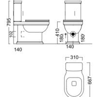 Kerama Marazzi Pompei Po.wc.01 (без бачка, без сиденья) Image #2