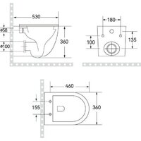 Roxen Antares Tornado Long в комплекте с инсталляцией StounFix Dual Fresh 6 в 1 868433 (кнопка: черный матовая) Image #9