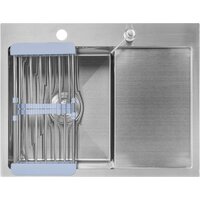 Saniteco 6550-L + Spike F9S07000 (хром, с сифоном, дозатором и коландером) Image #4