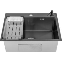 Saniteco 6045 Nano + Spike F9S07000 (хром, с сифоном, дозатором и коландером) Image #3