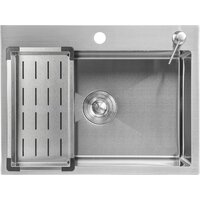 Saniteco 6045 + Spike F9S07000 (хром, с сифоном, дозатором и коландером) Image #3