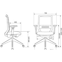Бюрократ MC-W611NL (серый TW-04/ткань 38-417/пластик белый) Image #17
