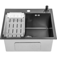 Saniteco 5045 Nano + Spike F9S07000 (хром, с сифоном, дозатором и коландером) Image #4