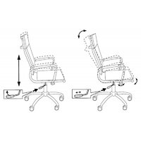 Бюрократ CH-993 (искусственная кожа синий/хром) Image #6