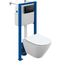 Cersanit City Smart CO DPL EO Slim (с кнопкой Twins 64117 стекло черное) Image #1