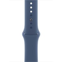 Apple Watch Series 10 46 мм (алюминиевый корпус, серебристый/синий, спортивный силиконовый ремешок S/M) Image #3