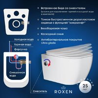 Roxen Cube Bidet 530135-01X Rimless Soft Close с функцией биде Image #11