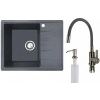 БелЭворс Mila L + смеситель W74004-9 + дозатор L405-1 (серый/сатин)