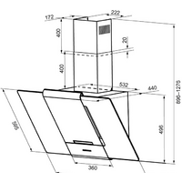 Krona Talli 600 3P (нержавеющая сталь/черное стекло) Image #2