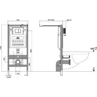 Roxen Cube bidet в комплекте с инсталляцией StounFix Dual Fresh 6 в 1 966127 (кнопка: серый бетон) Image #17