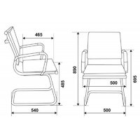 Бюрократ CH-993-Low-V (красный/низкая спинка/хром) Image #3
