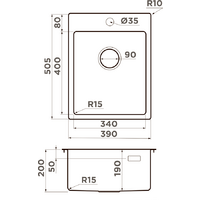 Omoikiri Amadare 39-IN (нержавеющая сталь) Image #2