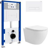 Lauter Vortex 2110830 с кнопкой 219702HD (узкая, белый)